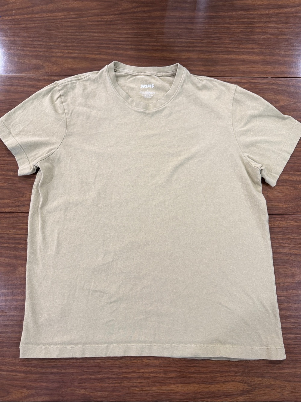 SKIMS Boyfriend T-Shirt Womens Large Khaki Modal Tee
